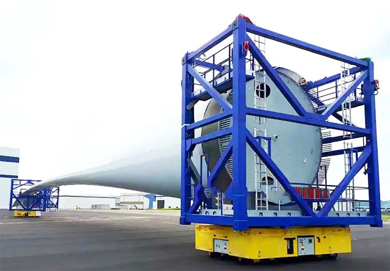 Синхронизированная технология двух AGV: преобразование транспортировки сверхдлинных материалов в различных отраслях